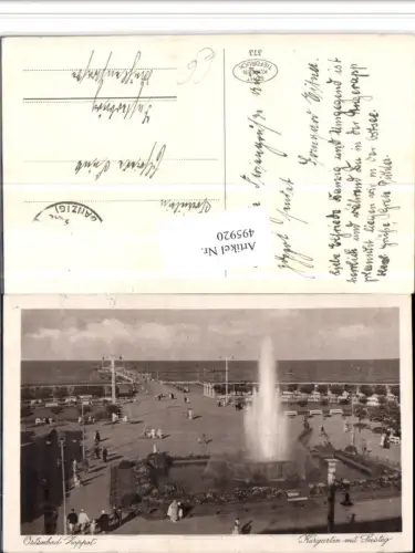 495920,Poland Ostseebad Zoppot Sopot Kurgarten m. Seesteg