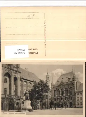 495928,Poland Thorn Torun Rathaus und Artushof Denkmal Statue