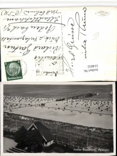 514832,Poland Seebad Swinemünde Swinoujscie Panorama Strand Pommern