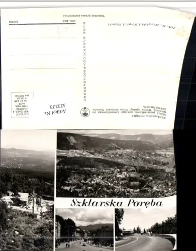 523233,Szklarska Poreba Schreiberhau Totale Sessellift Straße Mehrbildkarte