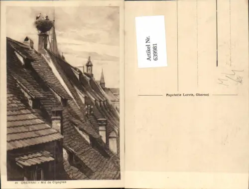 639981,Obernai Nid de Cigognes Storch Storchennest France