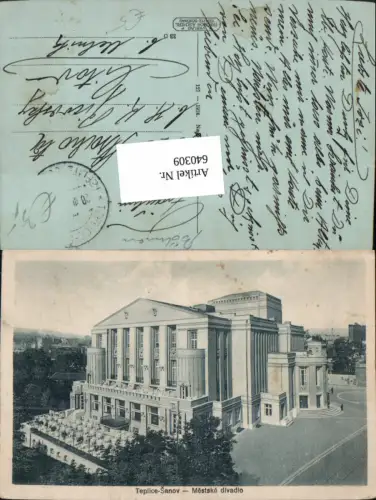 640309,Teplitz Schönau Teplice Sanov Böhmen Theater