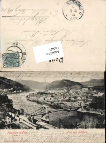 640421,Tetschen Bodenbach an der Elbe Böhmen Decin vom Rothberg 1902