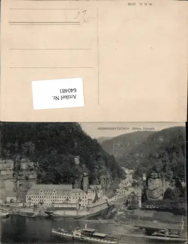 640481,Böhmische Schweiz Hrensko Herrnskretschen Dampfer Habsburg