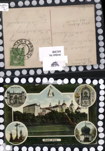 641398,tolle Passepartout Lithographie Svata Hora Kloster Heiliger Berg Pribram