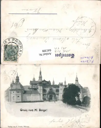 641399,tolle Lithographie Svata Hora Heiliger Berg b. Pribram 1900