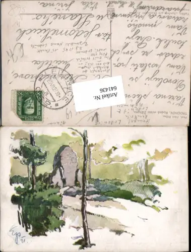 641436,Künstler AK Emil Pitter Trocnov Böhmen Zizkovo Zaluzi Borovany Stp. Ledenice