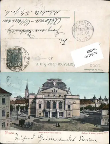 641862,Pilsen Plzen Neues Böhmisches Theater pub Mehner e Maas 7740