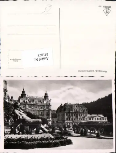 641873,Marienbad Marianske Lazne Eger Cheb Hotel Stern Goethe Denkmal