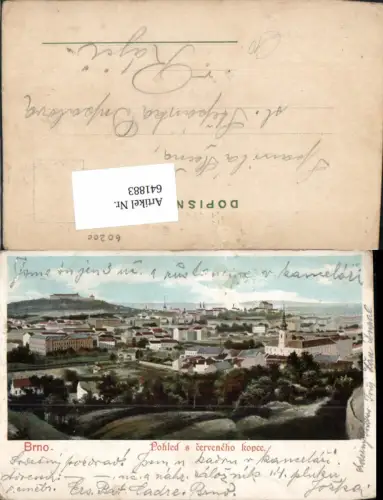 641883,Lithographie Brünn Brno 1900 pohled cerveneho kopce