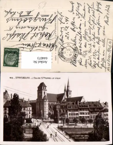 644073,Foto Ak Strasbourg L Eglise St Pierre Le Vieux France