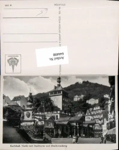 644498,Karlsbad Karlovy Vary Markt Stadtturm Dreikreuzberg
