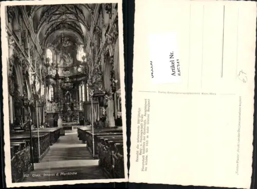 645341,Glatz Inneres der Kirche Kłodzko Schlesien