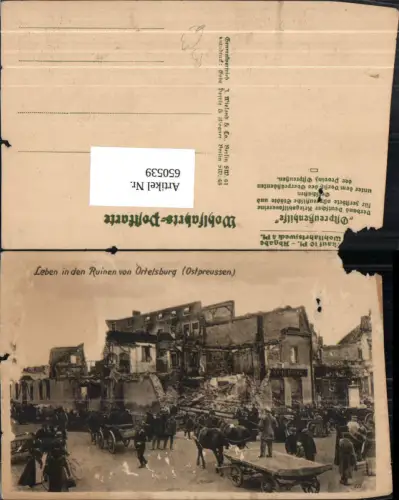 650539,Leben in den Ruinen Ortelsburg Ostpreußen Preußen Szczytno