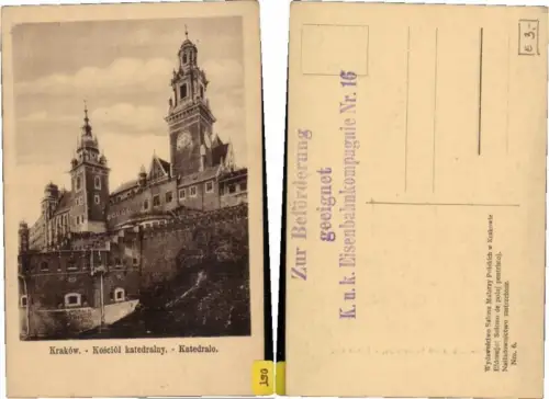 67336,Krakow Krakau Katedralo 1915