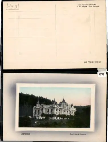 67458,Präge AK Marienbad Hotel Schloss Miramonti 1909