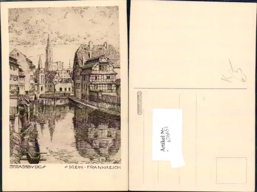 676651,Künstler AK G. Müller Strassburg Strasbourg Elsass Klein Frankreich