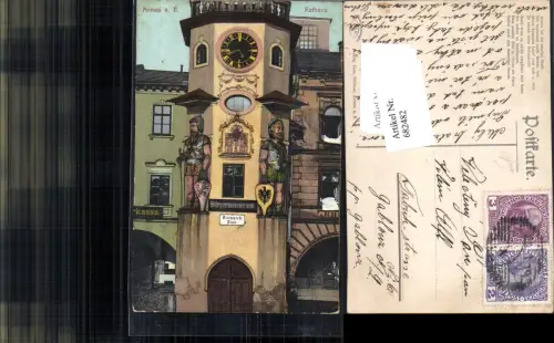 682482 Arnau an der Elbe Rathaus Uhr Hostinne Trutnov Trautenau