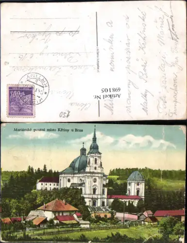 698105 Böhmen Marianske poutni misto Krtiny Brna Brünn Brno