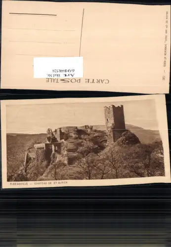698524 Elsass Haut Rhin Ribeauville Chateau St. Ulrich Burg