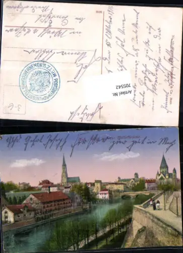 705542 Metz Lothringen Mittelbrücke Feldpost Postüberwachungsstelle Zensur