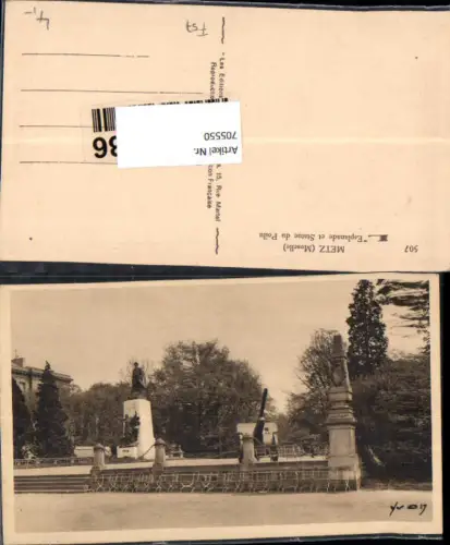 705550 Metz Lothringen Statue du Poilu Moselle esplanade