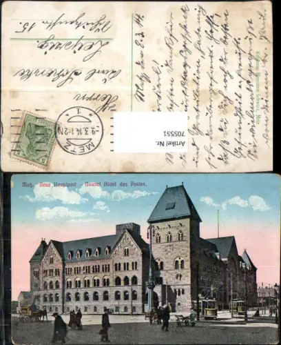 705551 Metz Lothringen Neue Hauptpost Postamt Post