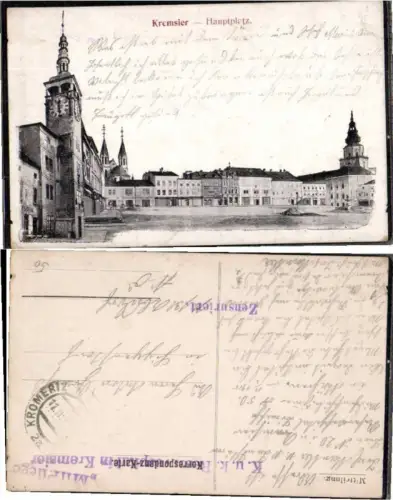 70591,Kremsier Hauptplatz Feldpost 1910