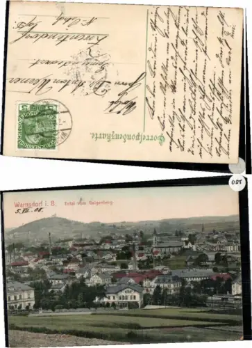 70600,Warnsdorf Varnsdorf Böhmen v. Galgenberg 1908