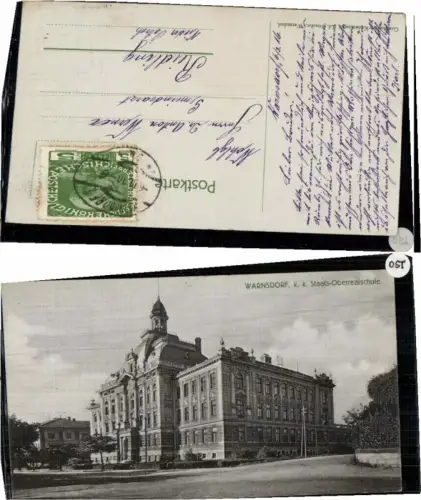 70619,Warnsdorf Varnsdorf Staats Oberrealschule 1915