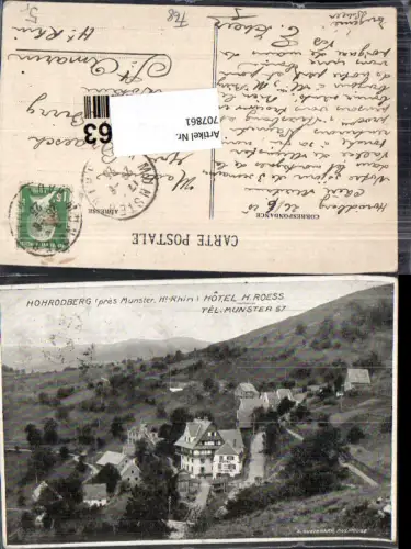 707861 France Hohrodberg pres Munster Münster Haute Rhin Elsass Mulhouse Mülhausen