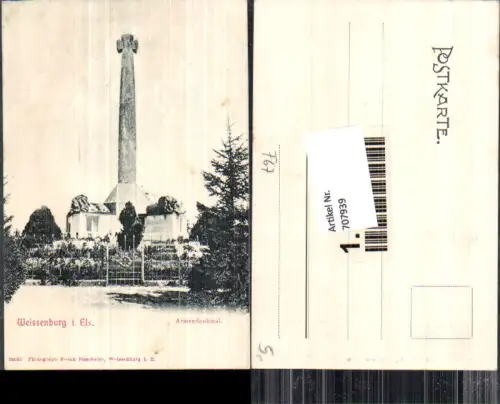 707939 France Weissenburg im Elsass Armeedenkmal