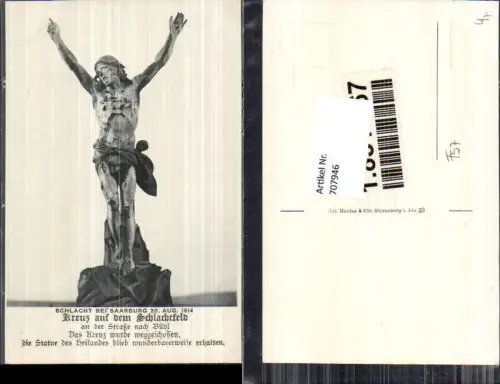 707946 France Schlacht Lothringen Saarburg 1914 Kreuz