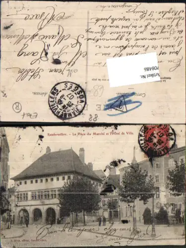 708486 France Rambervillers La Place du Marche Hotel de Ville Vogesen Vosges