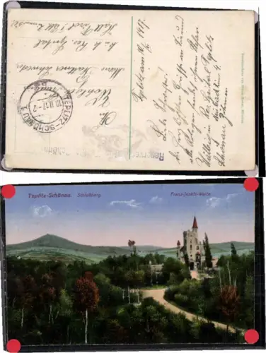 70915,Teplitz Schönau Schlossberg Teplice pub Zieher Heliocolorkarte