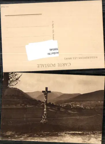 709546 Elsass Niederbronn-les-Bains Kreuz Wegkreuz Bas-Rhein Alsace