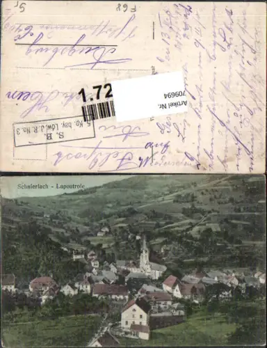 709694 Elsass Schnierlach Lapoutroie Feldpost bayr. Landwehr J.R. 3