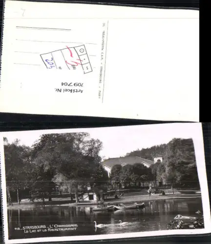 709704 Strassburg im Elsass Strasbourg orangerie Le lac Restaurant Schwäne