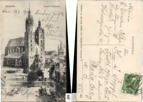 71072,Krakow Krakau Kosciol Maryacki 1912