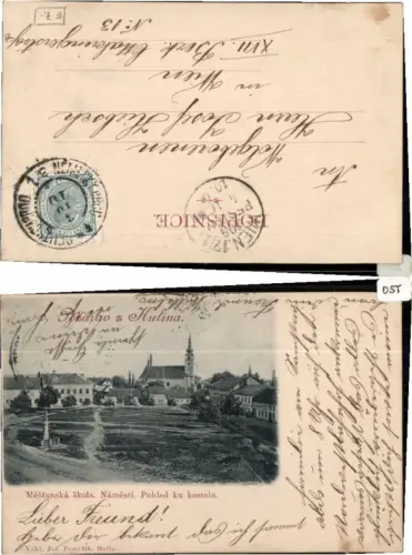 71200,Pozdrav z Hulina Hulin Marktplatz 1900