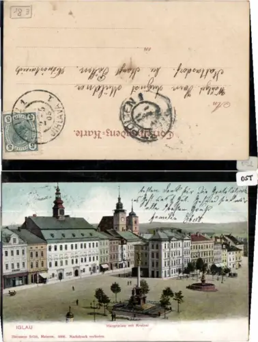 71202,Iglau Jihlava Hauptplatz m. Kretzel