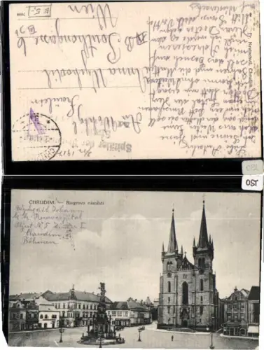 71222,Chrudim Riegrovo Marktplatz 1910