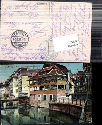 715782 Straßburg Strasbourg Elsass Pflanzbad Feldpost Schwelm