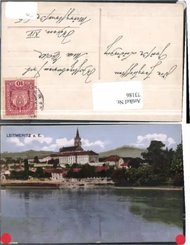 73186,Leitmeritz Litomerice Partie um 1915