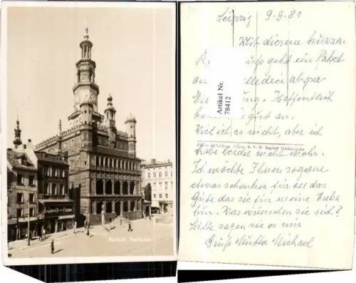 78412,Posen Rathaus Partie 1935