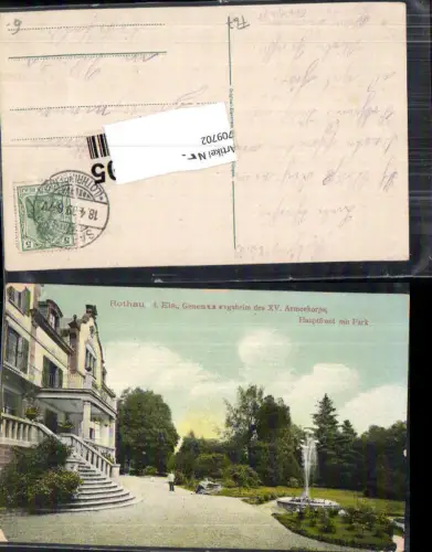 Elsass Rothau Genesungsheim XV Armeekorps Lazarett gel Eichsfeld Worbis Leinefelde