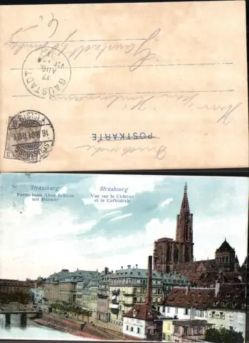 Strassburg im Elsass Strasbourg Partie am Alten Schloss Stp. Gaustadt