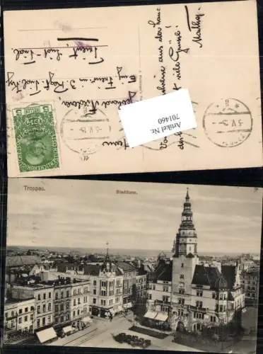 Troppau in Böhmen Stadtturm gel Trient Freiwilliger 3. Reg. Tiroler Kaiserjäger