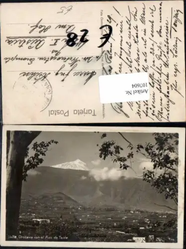 107604,Valle Orotava con el Pico Teide Santa Cruz