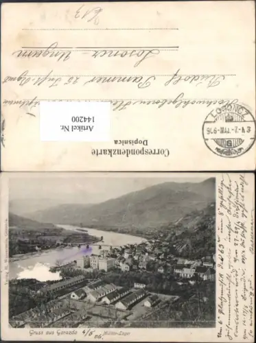 144200,Gruss aus Gorazda Militär Lager 1900